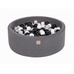 MeowBaby igralni bazen s kroglicami Dark Grey: Black/Grey/White 