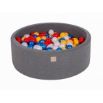 MeowBaby igralni bazen s kroglicami Dark Grey: Red/Yellow/Pearl White/Pearl Blue